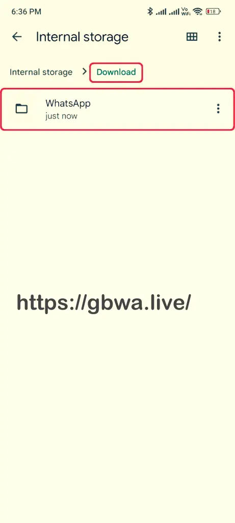 Now, get back to the Google Files App and open the Downloads folder.